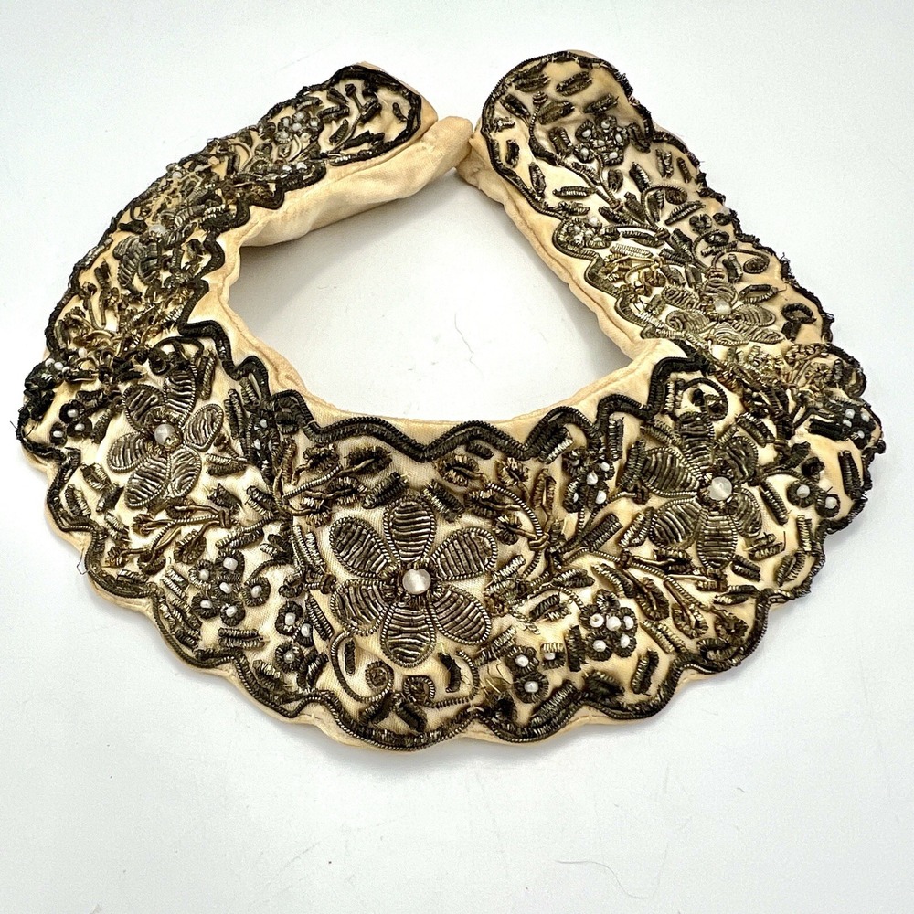 Vintage Baar & Beards, NY Handmade Beaded Collar 1940s‎ - Picture 2 of 8